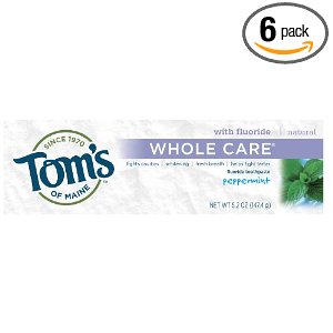 Tom's of maine - Toothpaste anti-cavity+whitening fluoride gel peppermint 5.5 oz